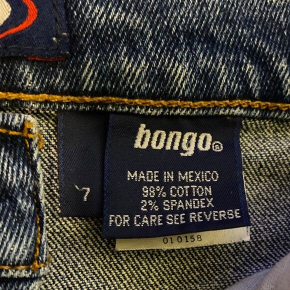 Vintage BONGO Zip Up Marilyn Jean Shorts Dark Stone Wash Size 7 Y2K 90s Denim - Picture 4 of 14